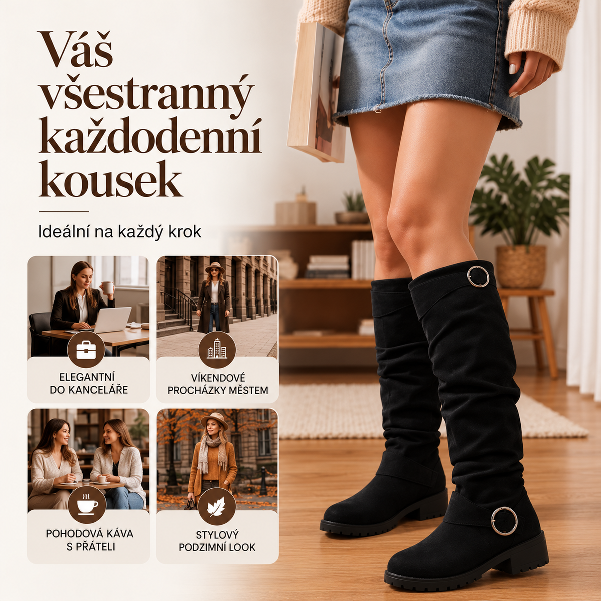 Elara | Elegantní vysoké kozačky