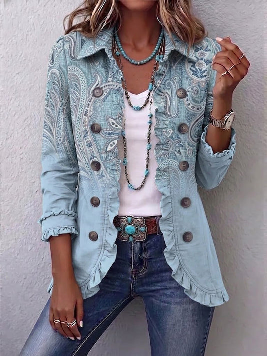 Petra | Chaqueta Cachemira Vintage con Volantes