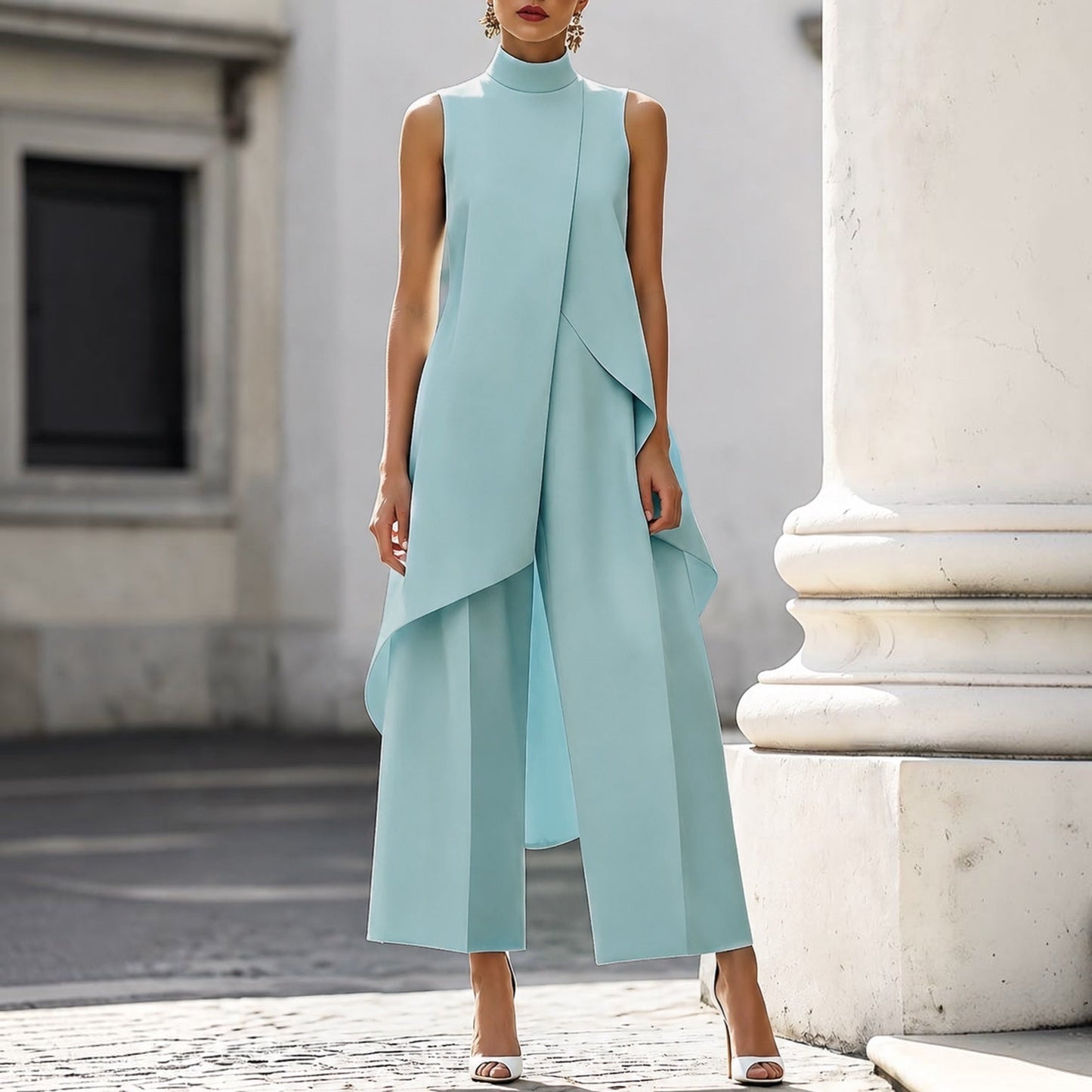Vera | Conjunto Elegante con Vuelos Asimétricos