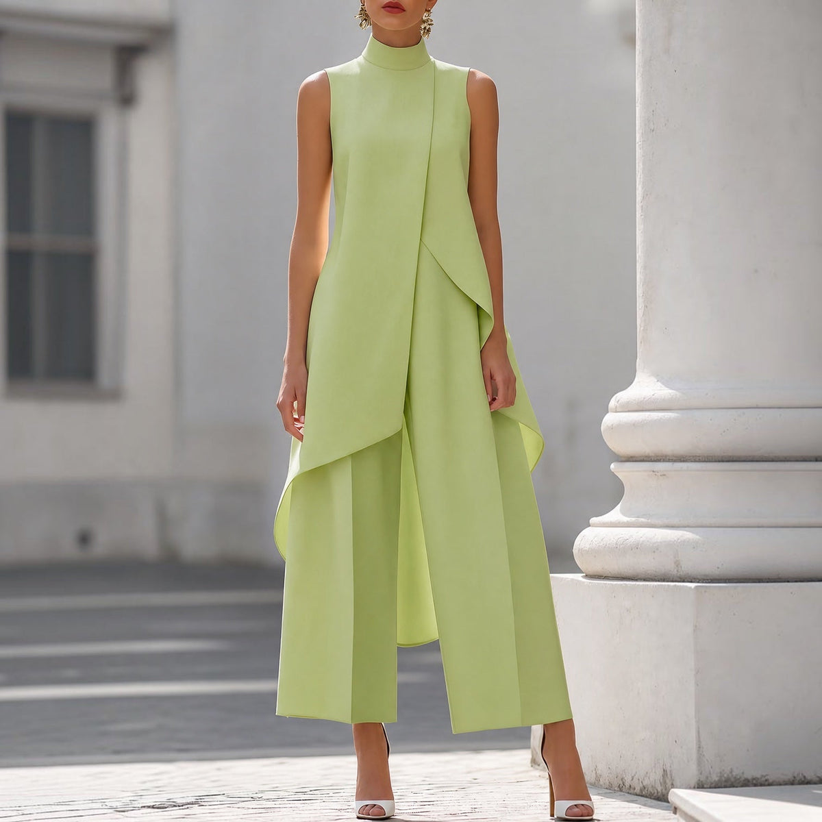 Vera | Conjunto Elegante con Vuelos Asimétricos