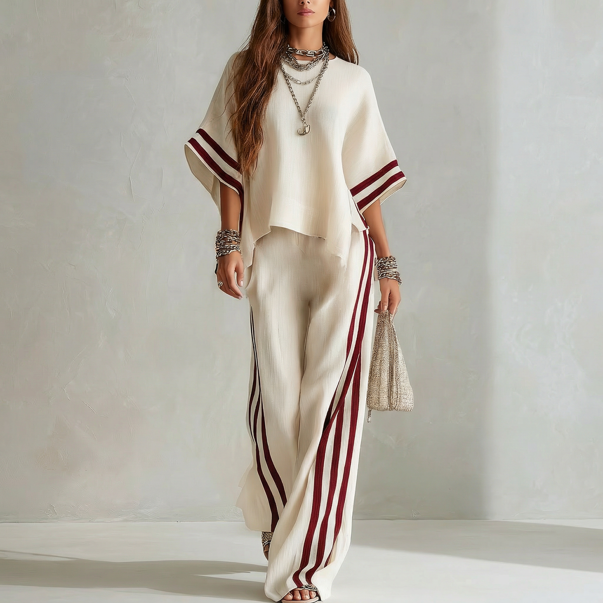 Martina | Conjunto Elegante a Rayas