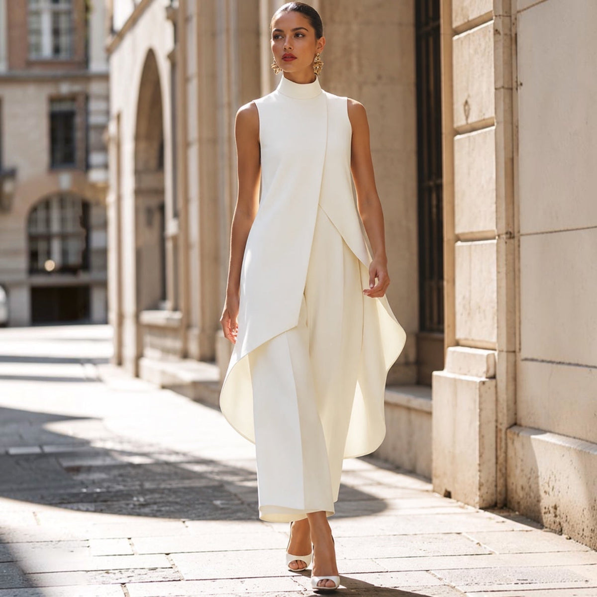 Vera | Conjunto Elegante con Vuelos Asimétricos