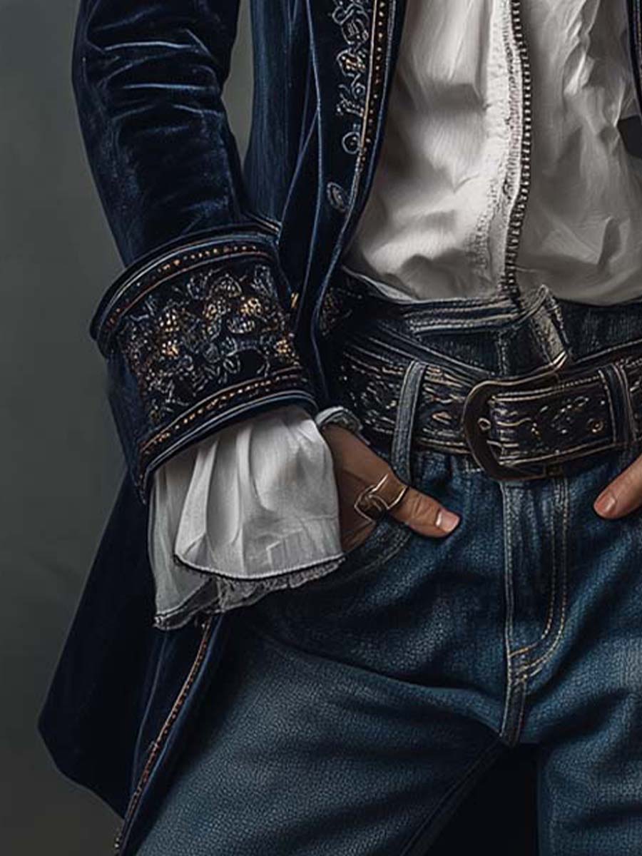 Vivienne | Dlouhé vyšívané sako ve vintage stylu