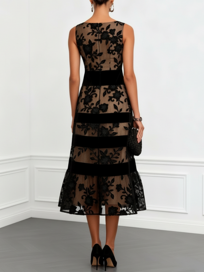 Bella Noir | Vestido Midi con Estampado Floral