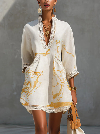 Valentina Noir Gold | Mini Vestido