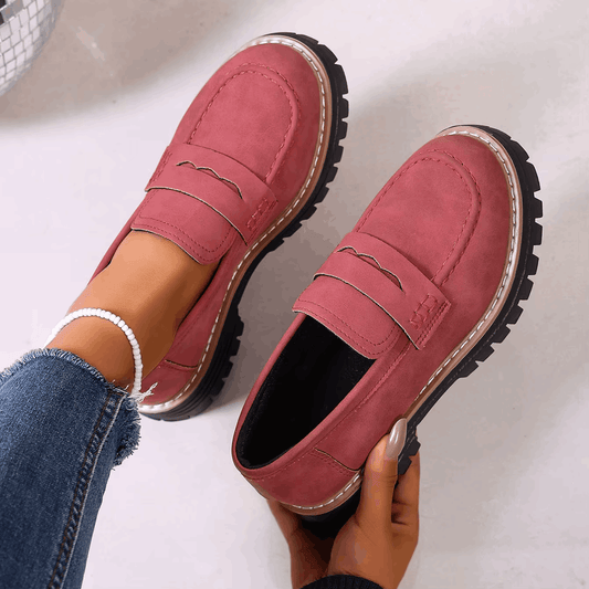 Elsa | Mocasines con plataforma de estilo universitario