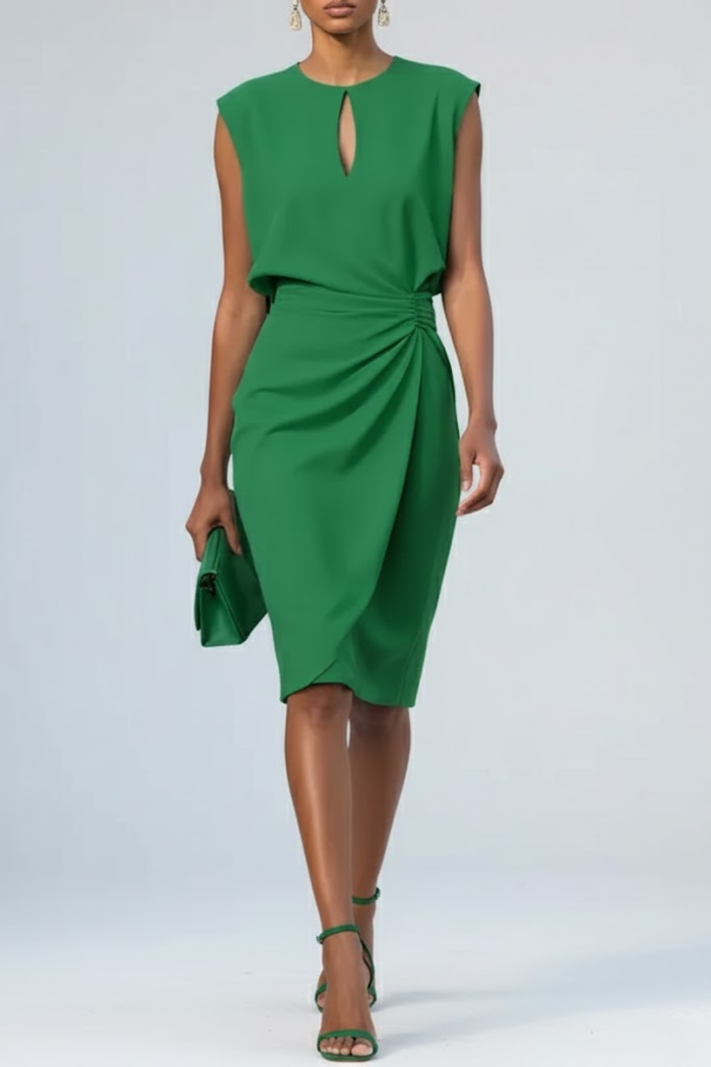 Sabina | Vestido Elegante Midi Drapeado