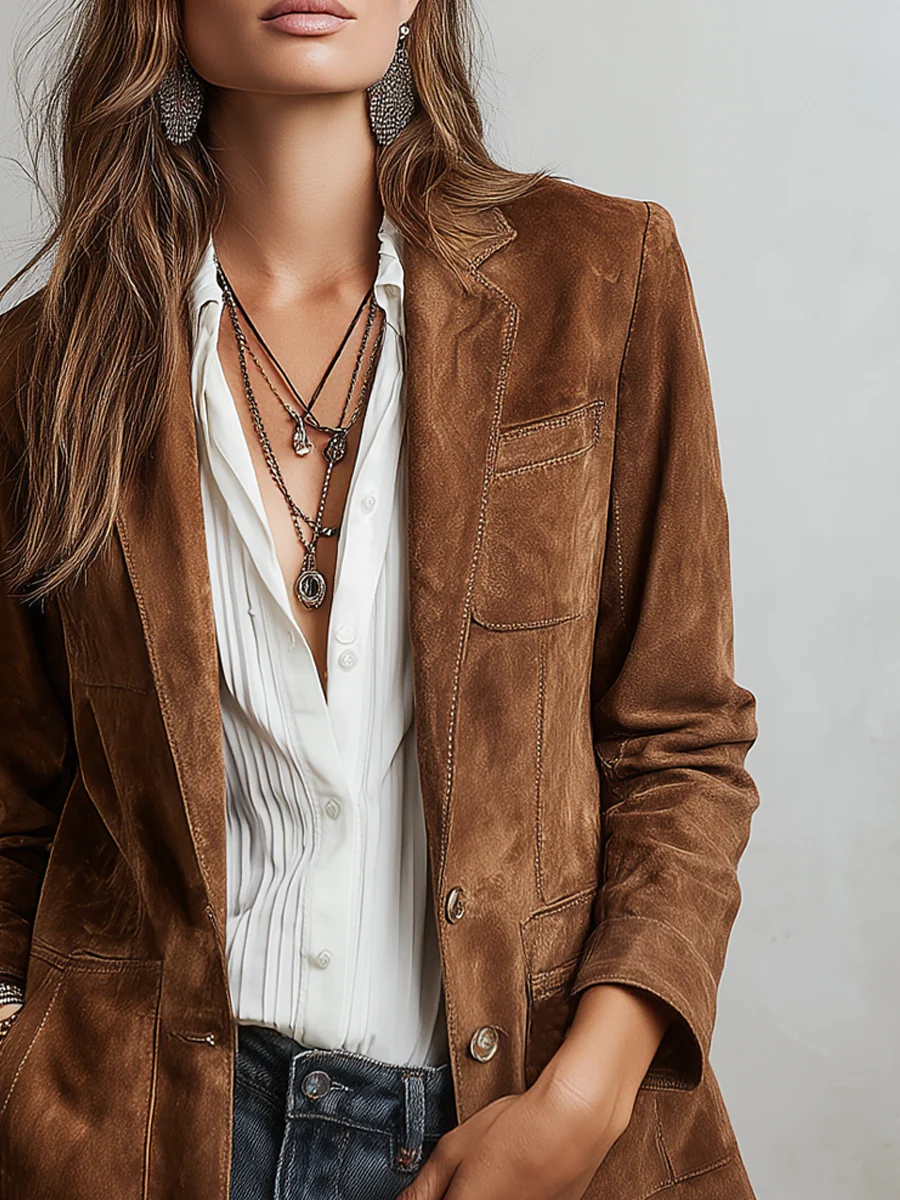 Adéla | Hnědé vintage sako