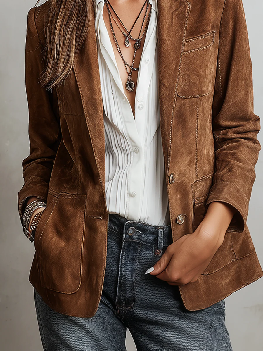 Adéla | Hnědé vintage sako
