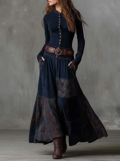Livia | Vestido Maxi de Ante con Cinturón
