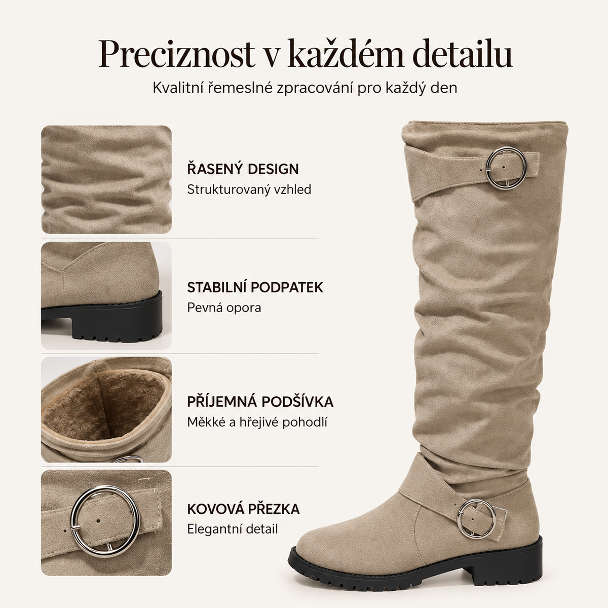 Elara | Elegantní vysoké kozačky